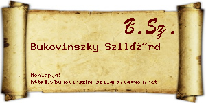 Bukovinszky Szilárd névjegykártya